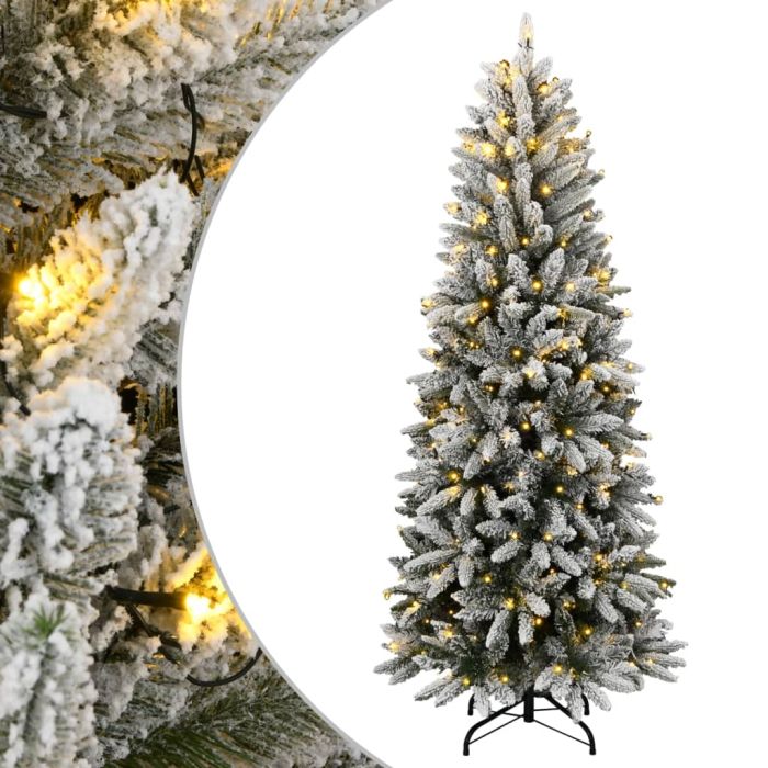 Briet Artificial Christmas Tree 150 LEDs and Flocked Snow 120cm