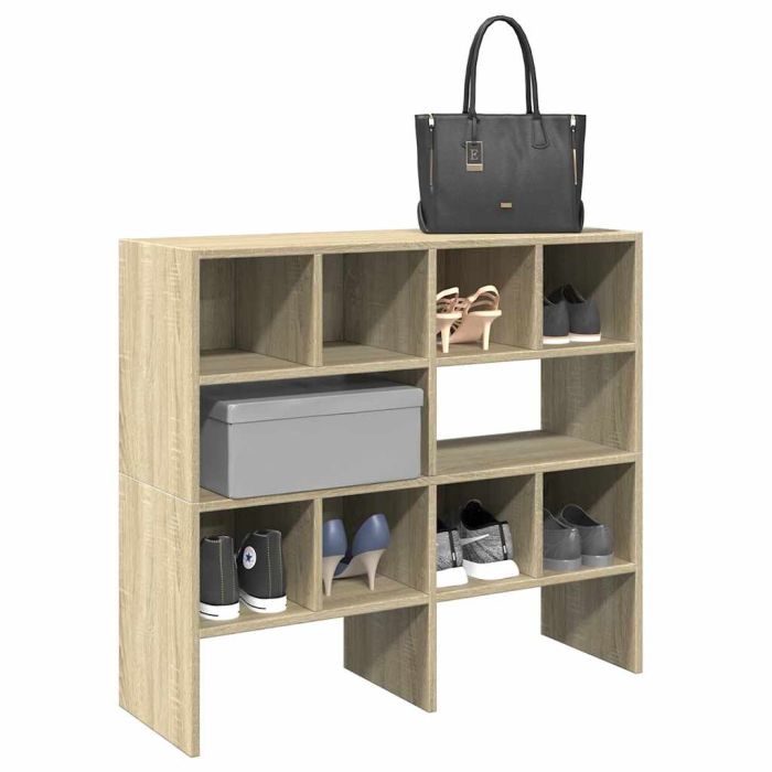 OMNI Medium Shoe Racks 2 Pieces Stackable Sonoma Oak