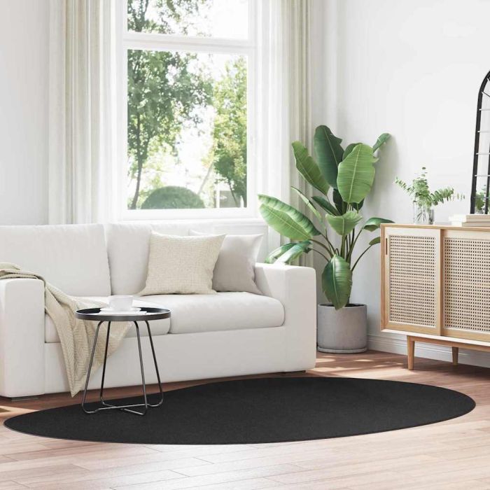 Rug Folding Black 160 x 230 cm Wool