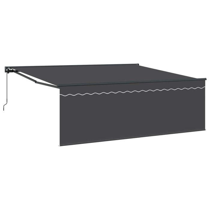 HOLMERE Retractable Awning Manual and White 350x250 cm - Yellow