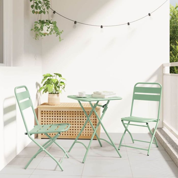 NALOFT Garden Folding Chair Folding 2 pcs Light 42x52 x82cm - Mint
