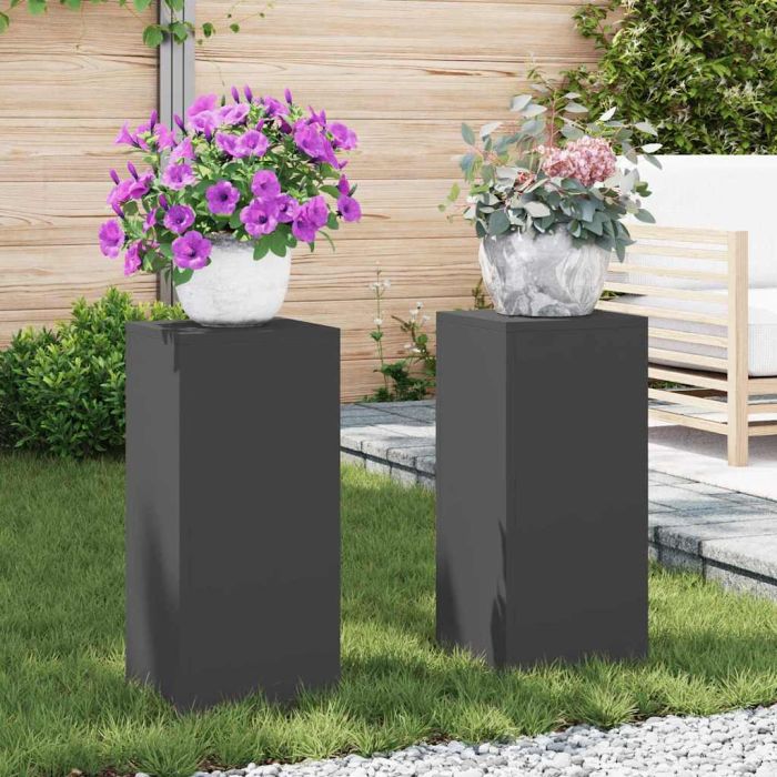 REHAL Plant Stand 2 pcs 24x24x55 cm Steel - Black