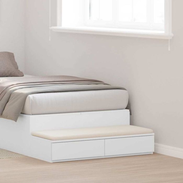 Bed Drawers White 80x36,5x16,5 cm Engineered Wood