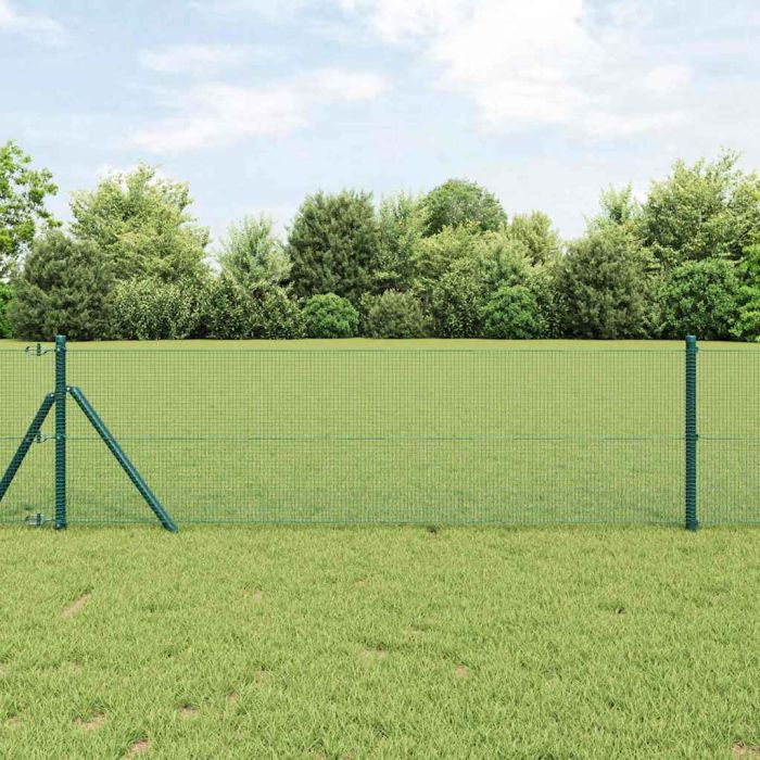 Welded Wire Fence Green 0.8x25 m Steel