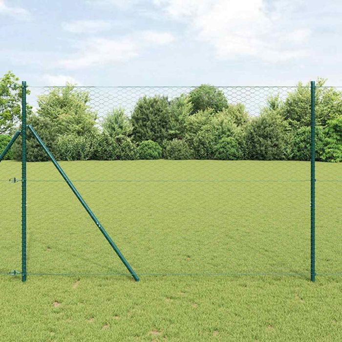Hexagon Fence Green 1.5x50 m Steel