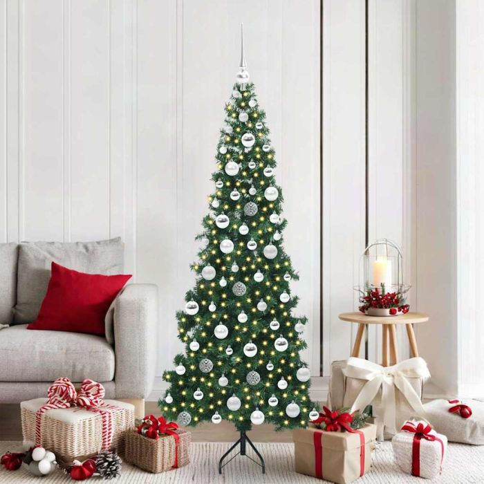 COZZIE Corner Artificial Christmas Tree Green 180 cm PVC and Metal