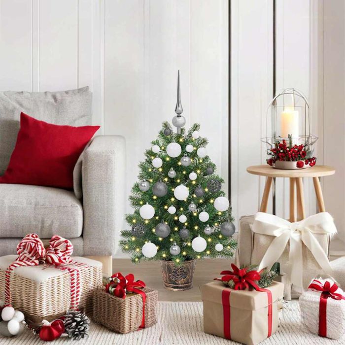COZLYN Artificial Christmas Tree with 150 LEDs Green 65 cm PE and PVC
