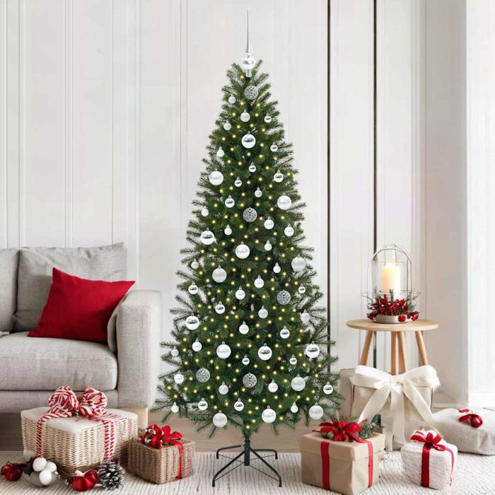 COZLYN Artificial Christmas Tree with 300 LEDs Green 180 cm PE and PVC