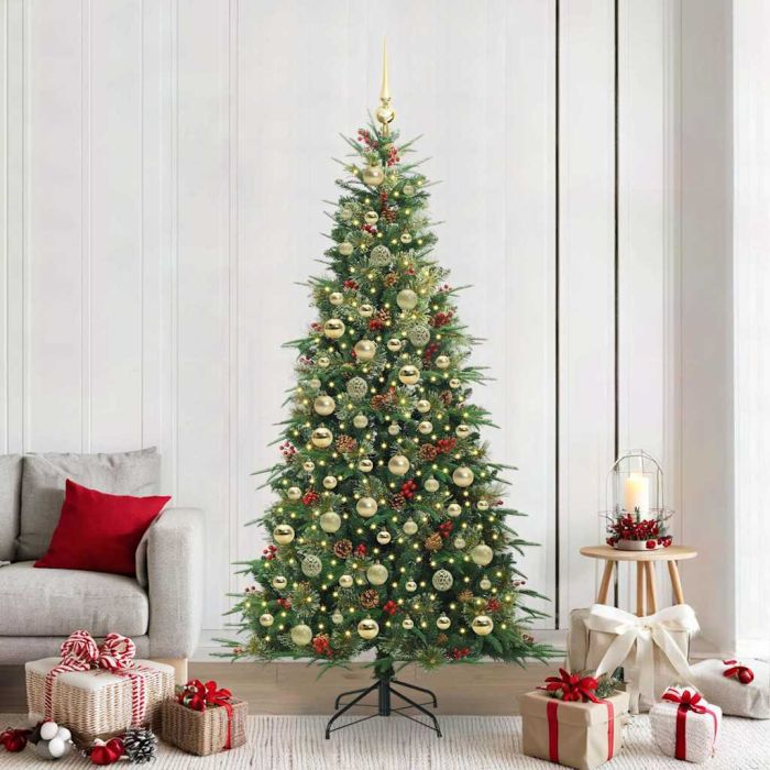 ELMIX Artificial Hinged Christmas Tree Green 210 cm PE and PVC
