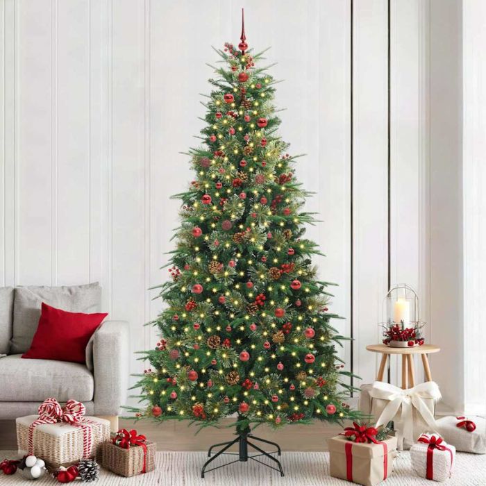 ELMIX Artificial Hinged Christmas Tree Green 240 cm PE and PVC