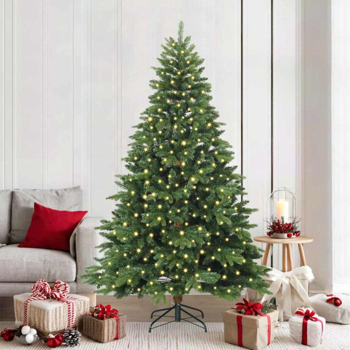COZZIN Artificial Christmas Tree with 300 LEDs Green 210 cm PE and PVC