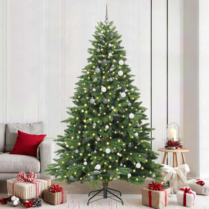 COZZIN Artificial Christmas Tree with 300 LEDs Green 240 cm PE and PVC
