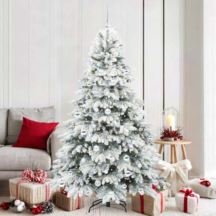 EMBERA Artificial Christmas Tree with 300 LEDs Green 180 cm PE and PVC