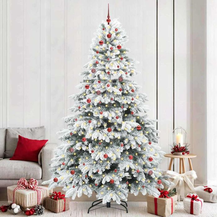 EMBERA Artificial Christmas Tree with 300 LEDs Green 240 cm PE and PVC