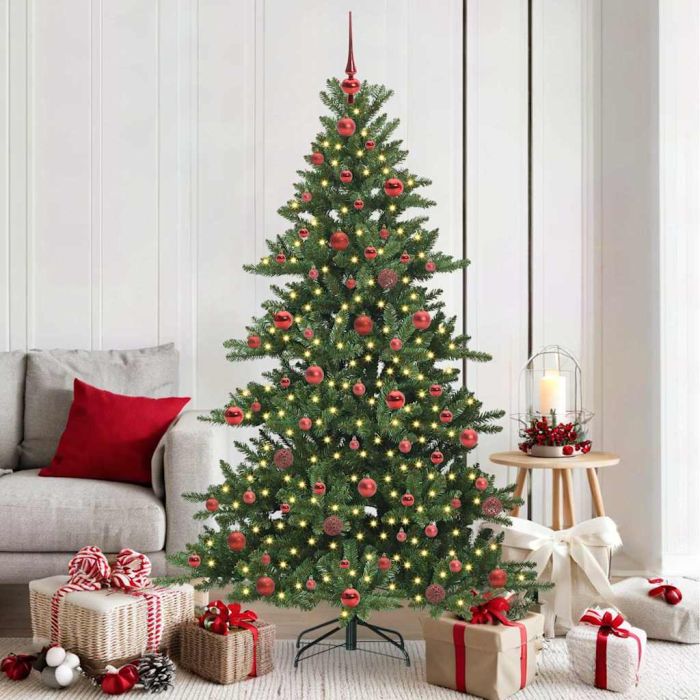 EMBERA Artificial Hinged Christmas Tree with 300 LEDs 180 cm PVC