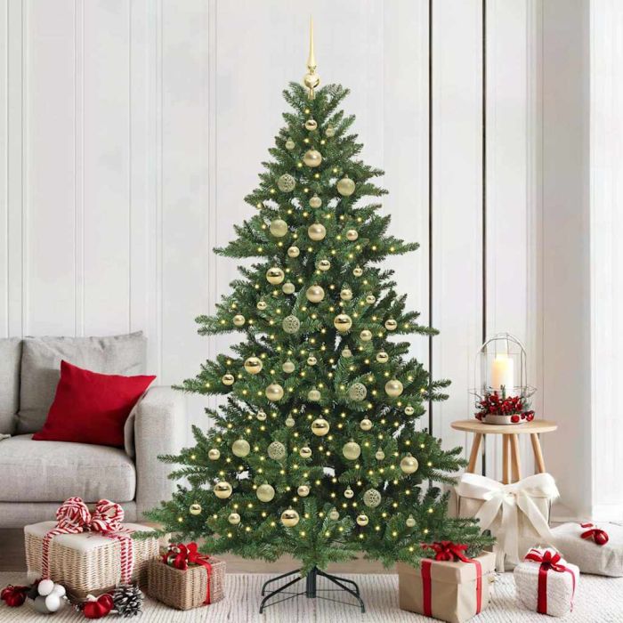 EMBERA Artificial Hinged Christmas Tree with 300 LEDs 210 cm PVC
