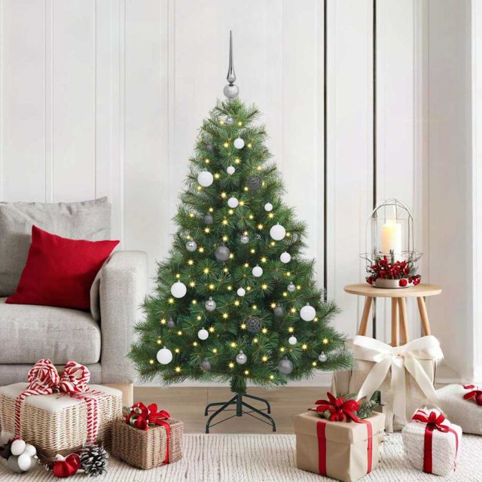 ELSERA Artificial Christmas Tree with 150 LEDs Green 150 cm PE and PVC