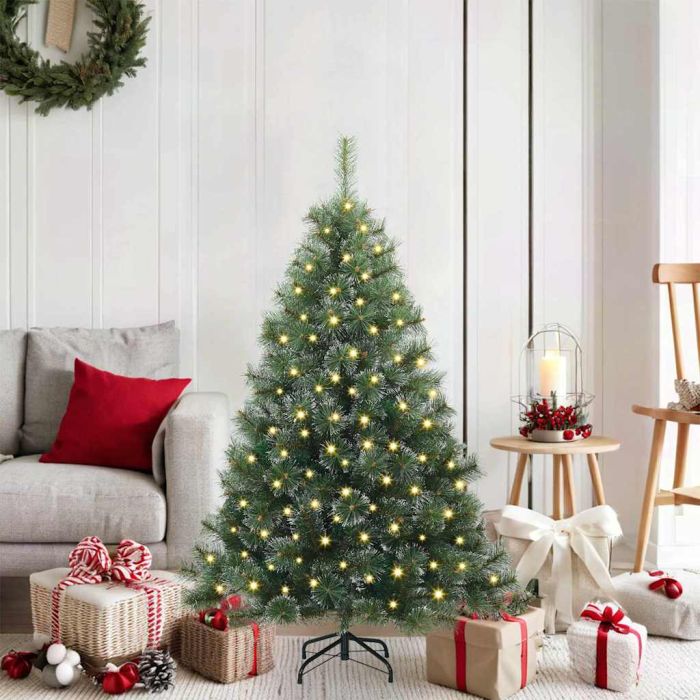 FIRILO Artificial Christmas Tree with 150 LEDs Green 120 cm PE and PVC