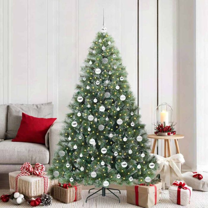 FIRILO Artificial Christmas Tree with 300 LEDs Green 180 cm PE and PVC