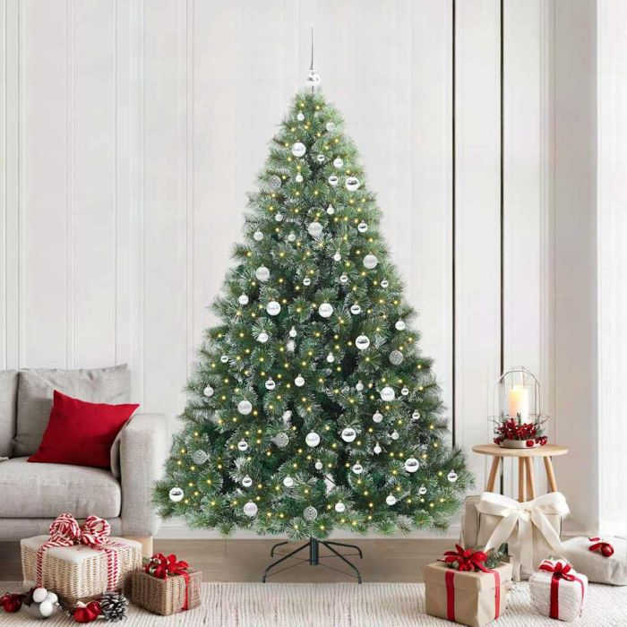 FIRILO Artificial Christmas Tree with 300 LEDs Green 210 cm PE and PVC