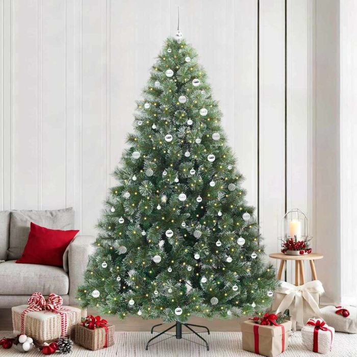 FIRILO Artificial Christmas Tree with 300 LEDs Green 240 cm PE and PVC