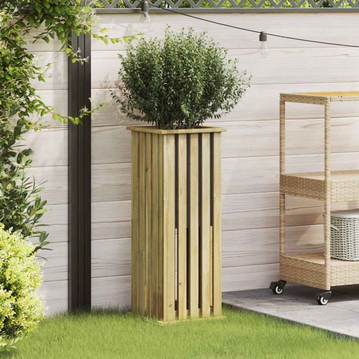 CHCRES Planter Boxes 33x33x85 cm Impregnated Pine Wood - Brown