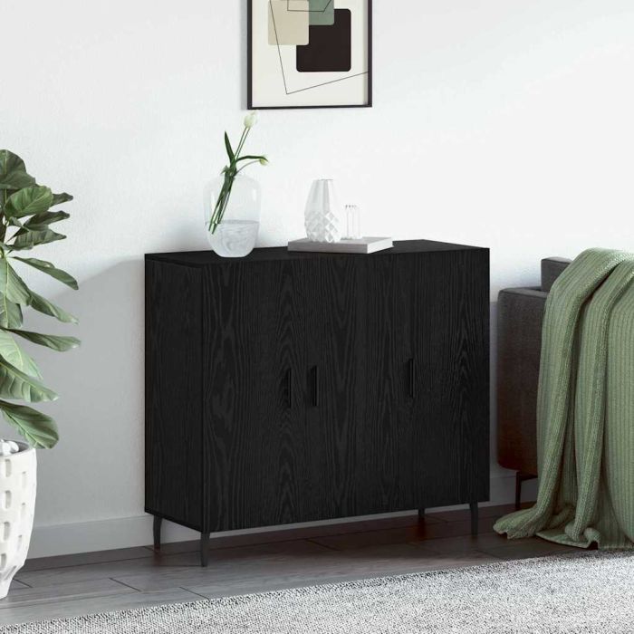 Sideboard Black 90 x 34 x 80 cm Engineered wood