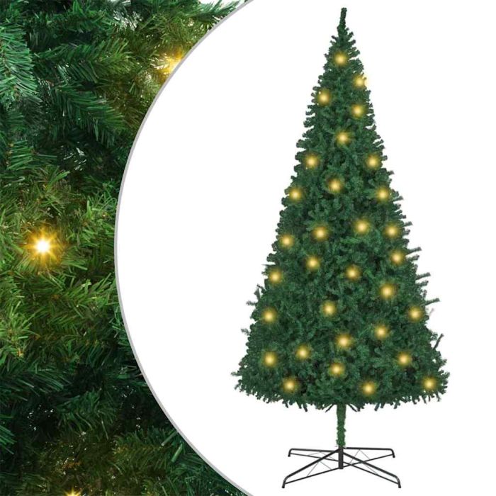 EMBERLY Christmas Tree with Decorative String Lights Green 400 cm PVC