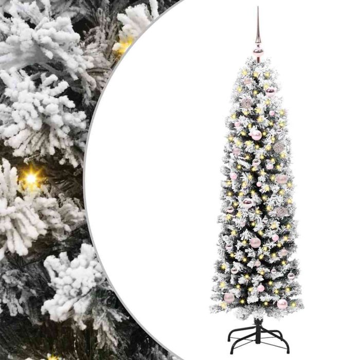 EVERIS Artificial Christmas Tree with 150 LEDs with Stand Green 150 cm
