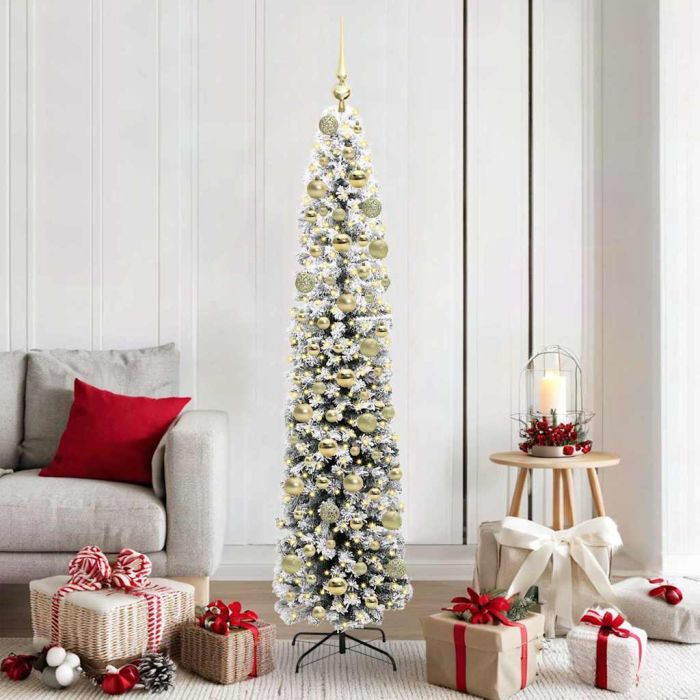 EVERIS Artificial Christmas Tree with 300 LEDs with Stand Green 180 cm