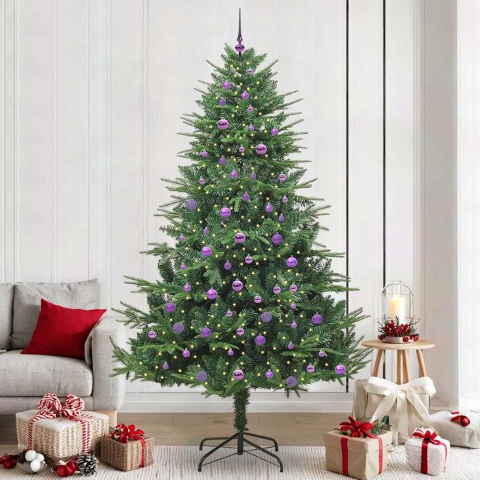 COSMER Artificial Pre-lit Christmas Tree with Ball Set Green 240 cm