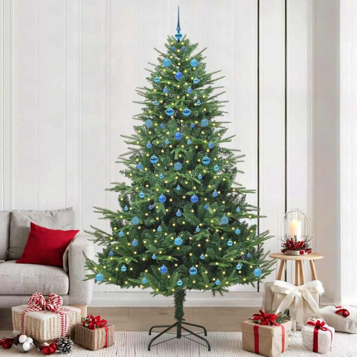 COSMER Artificial Pre-lit Christmas Tree with Ball Set Green 240 cm