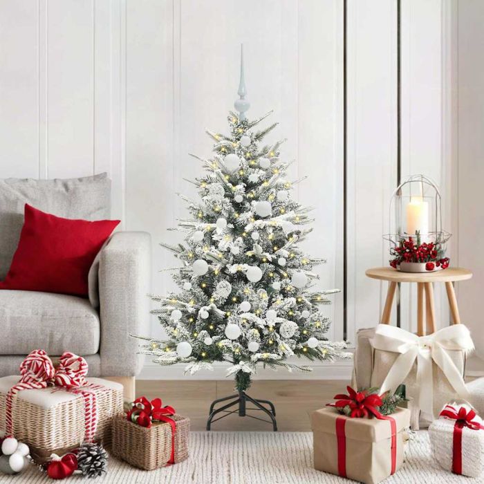COSMER Artificial Pre-lit Christmas Tree with Ball Set Green 120 cm