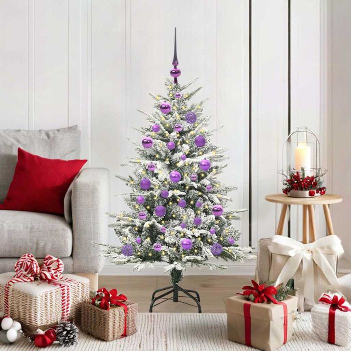 COSMER Artificial Pre-lit Christmas Tree with Ball Set Green 120 cm