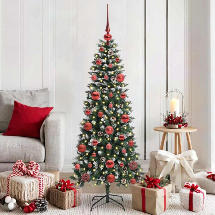 BRINLO Artificial Christmas Tree with 150 LEDs with Stand Green 150 cm