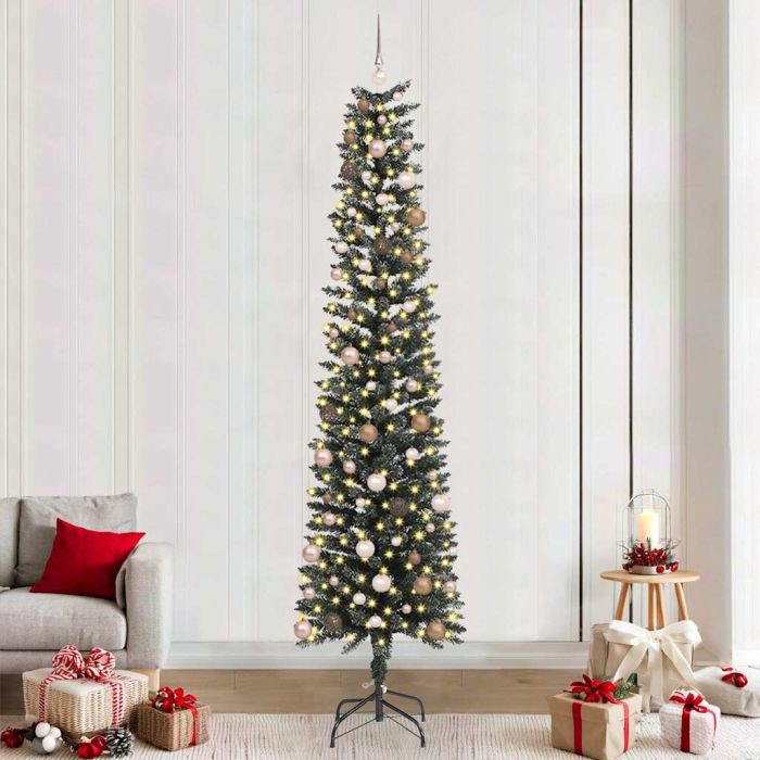 COZERA Artificial Christmas Tree with 300 LEDs with Stand Green 240 cm