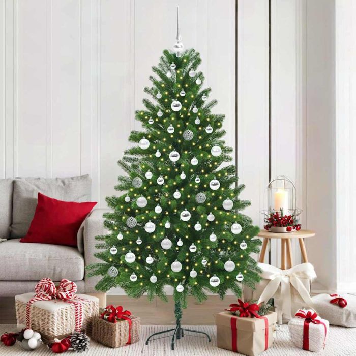 BRISNO Christmas Tree with 300 LEDs with Stand Green 180 cm PE