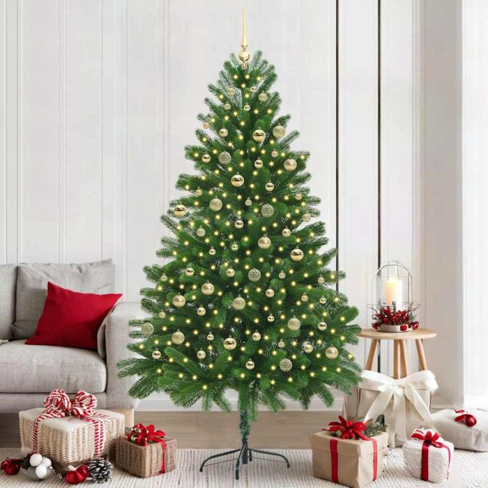 BRISNO Christmas Tree with 300 LEDs with Stand Green 210 cm PE