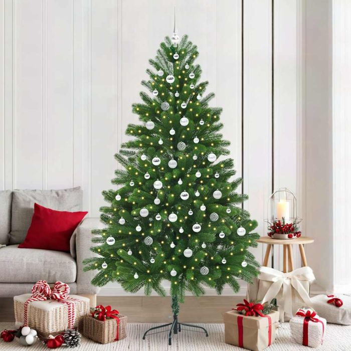 BRISNO Christmas Tree with 300 LEDs with Stand Green 210 cm PE