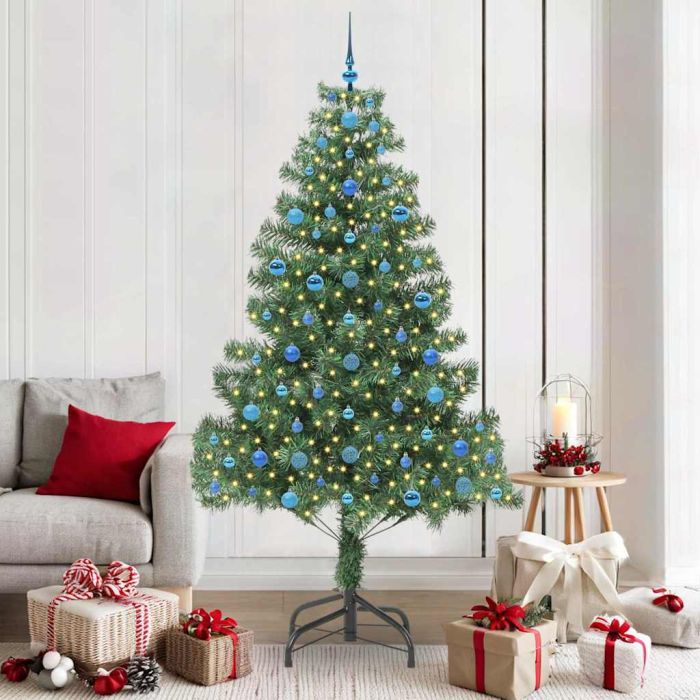 BRISNO Christmas Tree with 300 LEDs with Stand Green 210 cm PVC