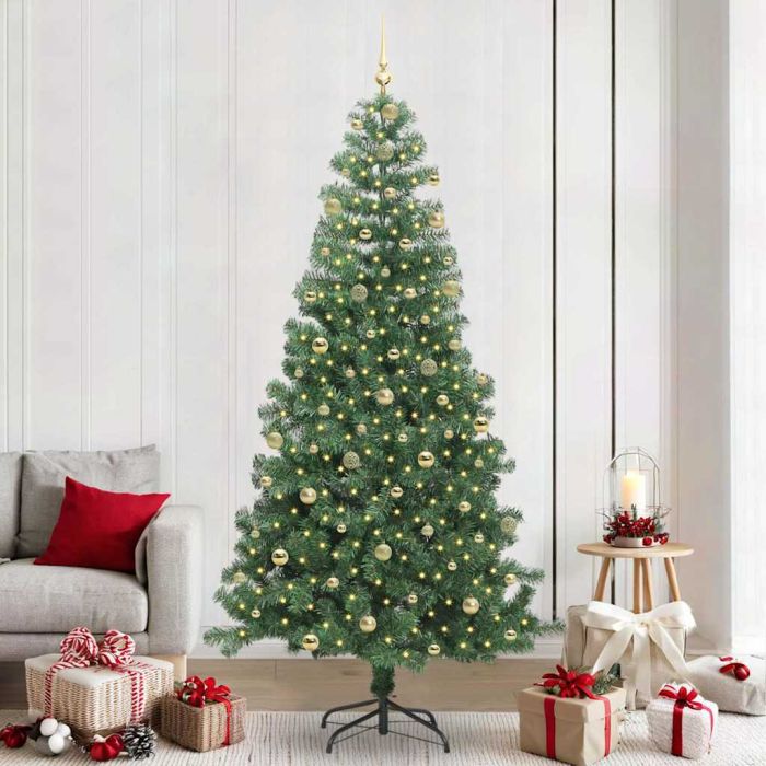 CINDOR Christmas Tree with 300 LEDs with Stand Green 240 cm PVC