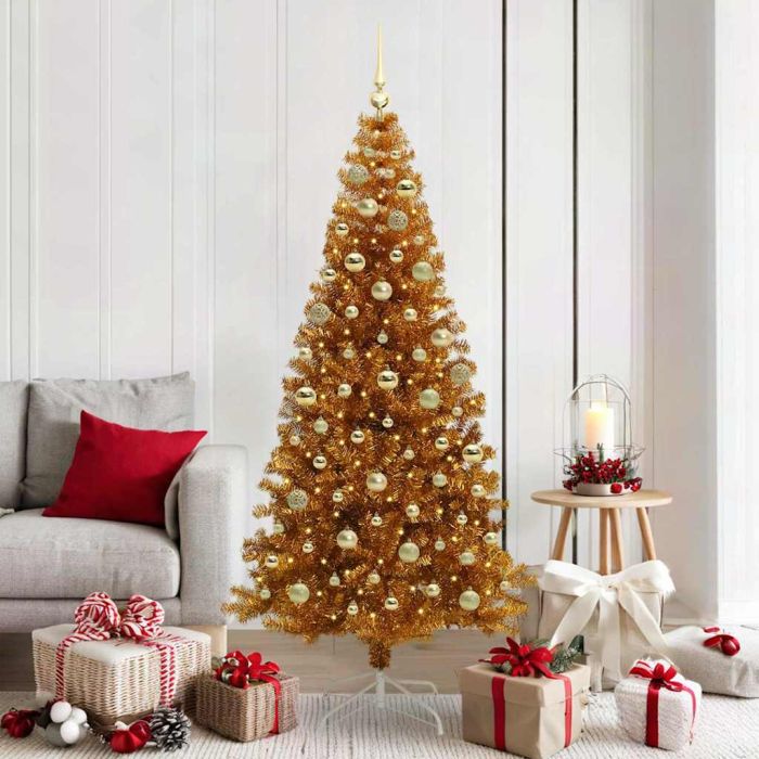 ELFIR Christmas Tree with 300 LEDs with Stand Gold 180 cm PET