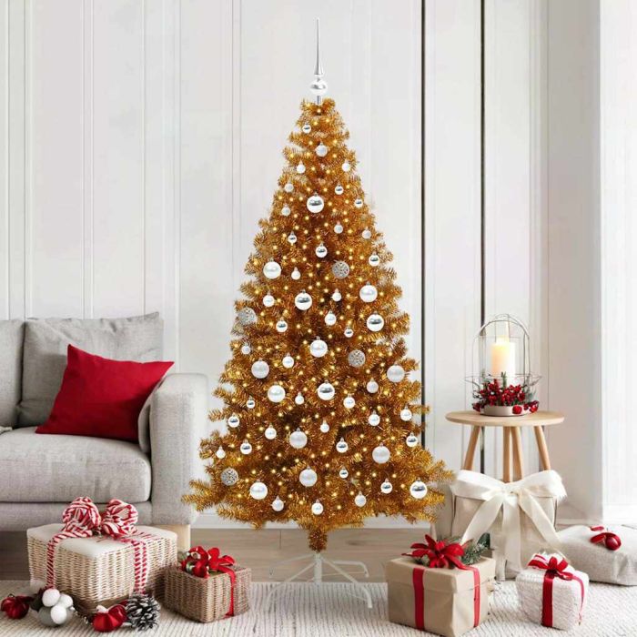 ELFIR Christmas Tree with 300 LEDs with Stand Gold 180 cm PET