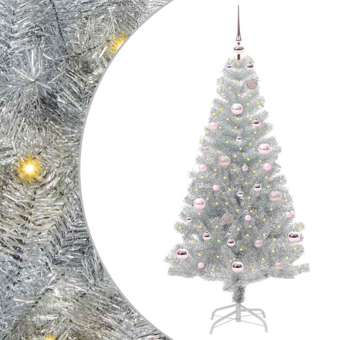 ELFIR Christmas Tree with 150 LEDs with Stand Silver 150 cm PET