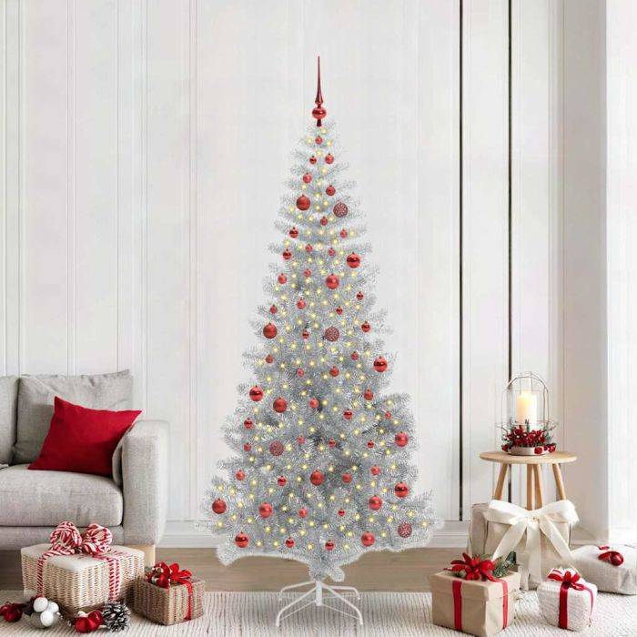 ELFIR Christmas Tree with 300 LEDs with Stand Silver 210 cm PET