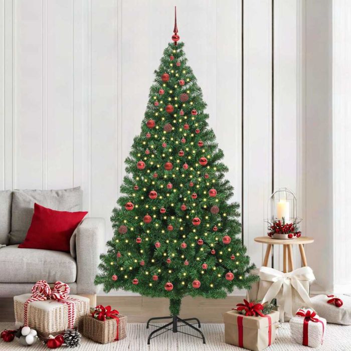 COSDEN Artificial Christmas Tree with 300 LEDs with Stand Green 210 cm