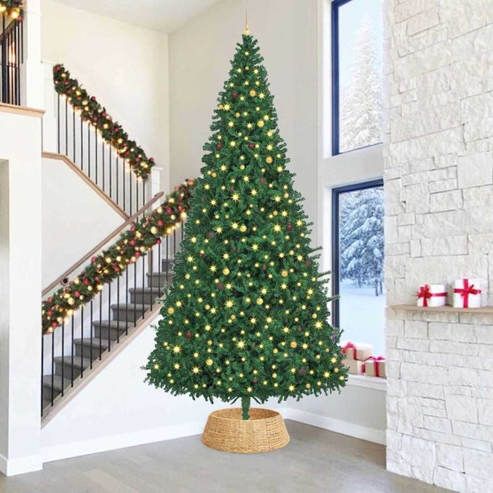 FROSTI Christmas Tree Collar Brown 90 x 90 x 28 cm Water hyacinth