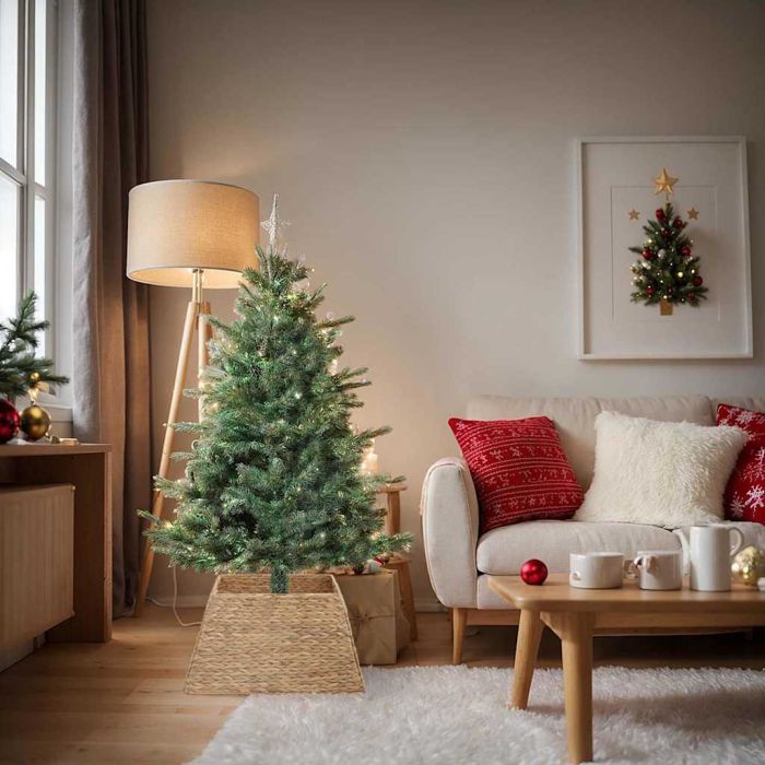 FROSTI Christmas Tree Collar Brown 70 x 70 x 28 cm Water Hyacinth