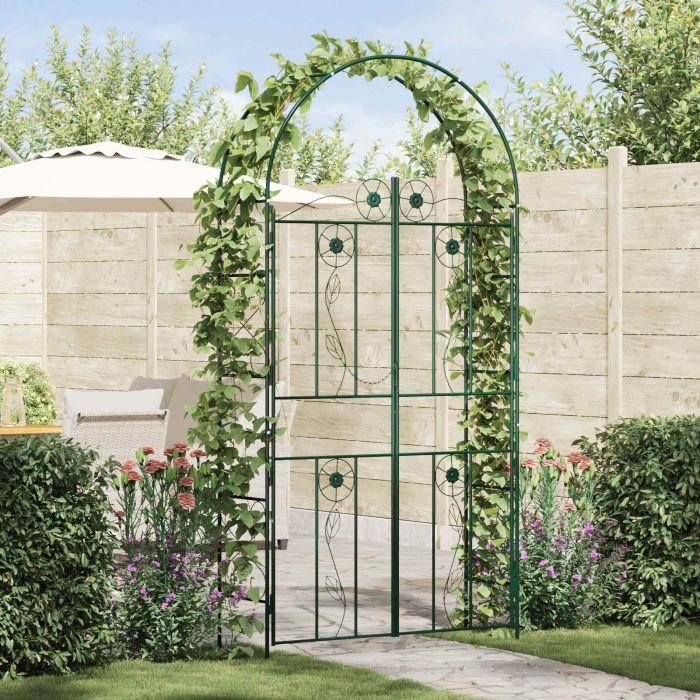 ENIMERE Garden Arch Plain 115x37x226 cm - Green