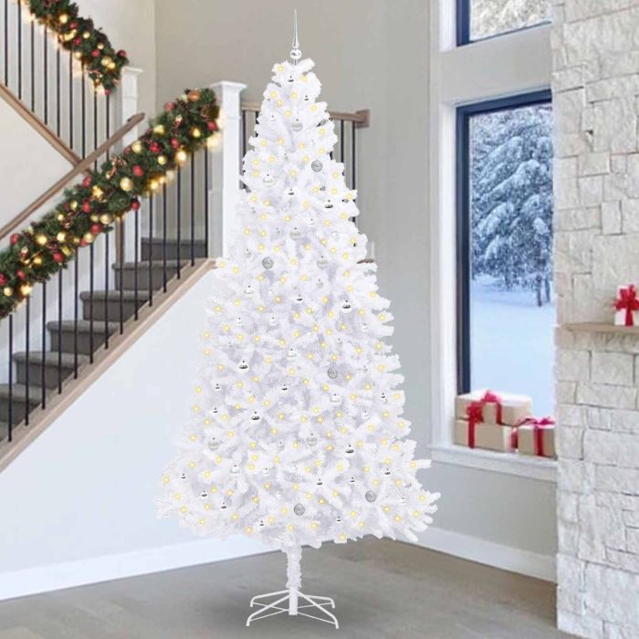 FROSTEL Artificial Christmas Tree with Stand White 300 cm PVC and Steel